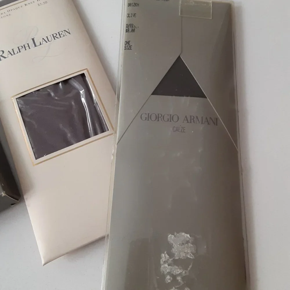 Assorted Designer knee high hose 5 pair  - NEW in package